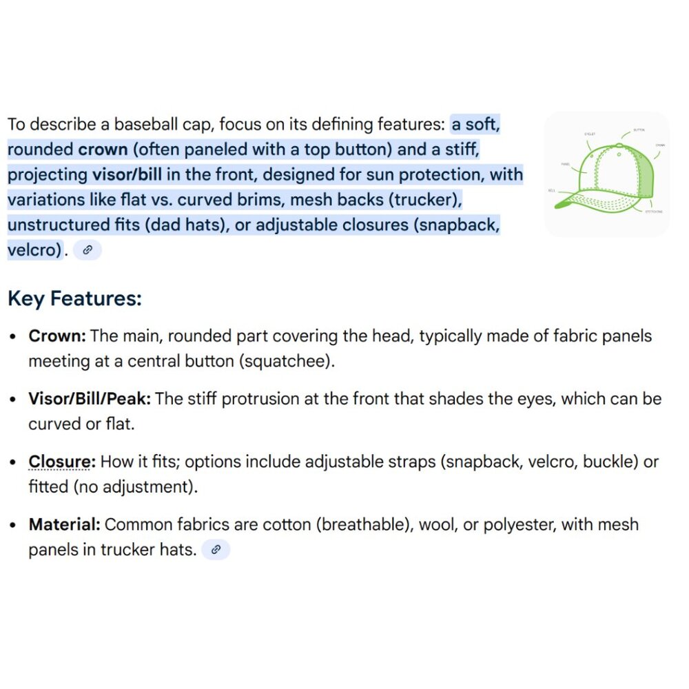 How to list a BASEBALL CAP - Types, Style & Key F… - image 2